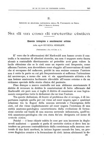 Il policlinico. Sezione chirurgica organo della Società italiana di chirurgia