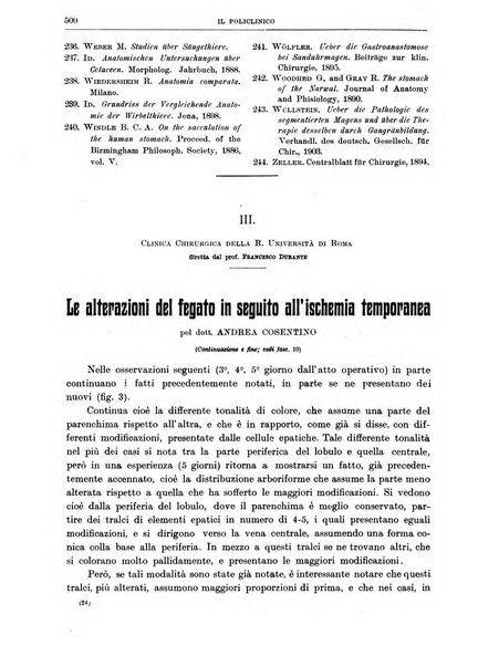 Il policlinico. Sezione chirurgica organo della Società italiana di chirurgia