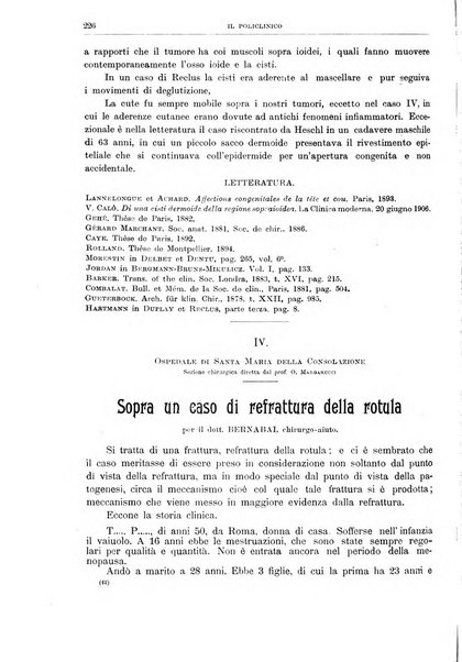 Il policlinico. Sezione chirurgica organo della Società italiana di chirurgia