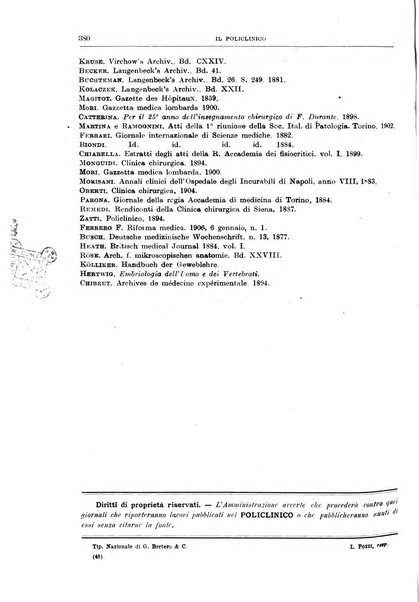 Il policlinico. Sezione chirurgica organo della Società italiana di chirurgia