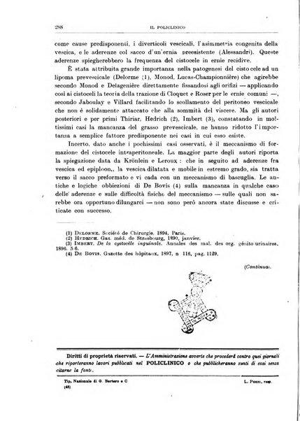 Il policlinico. Sezione chirurgica organo della Società italiana di chirurgia