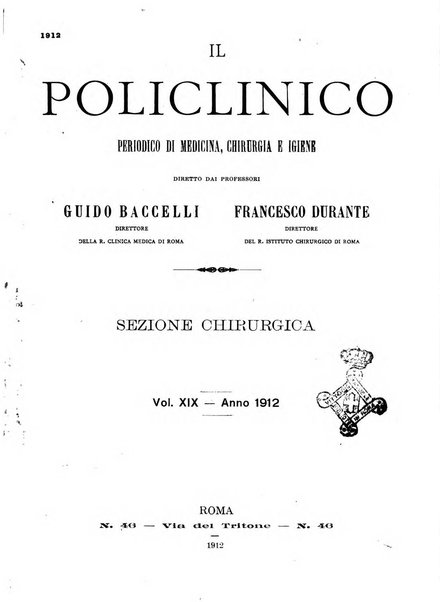 Il policlinico. Sezione chirurgica organo della Società italiana di chirurgia