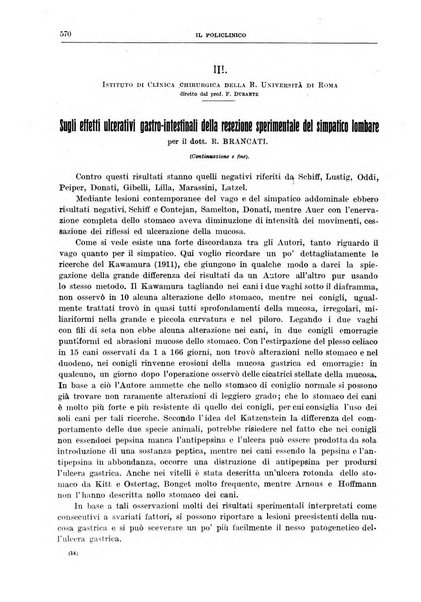 Il policlinico. Sezione chirurgica organo della Società italiana di chirurgia