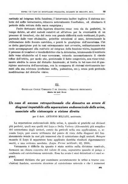 Il policlinico. Sezione chirurgica organo della Società italiana di chirurgia