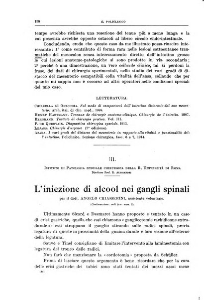 Il policlinico. Sezione chirurgica organo della Società italiana di chirurgia