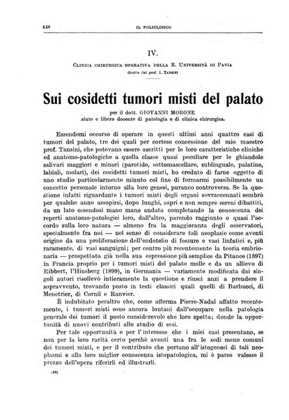 Il policlinico. Sezione chirurgica organo della Società italiana di chirurgia