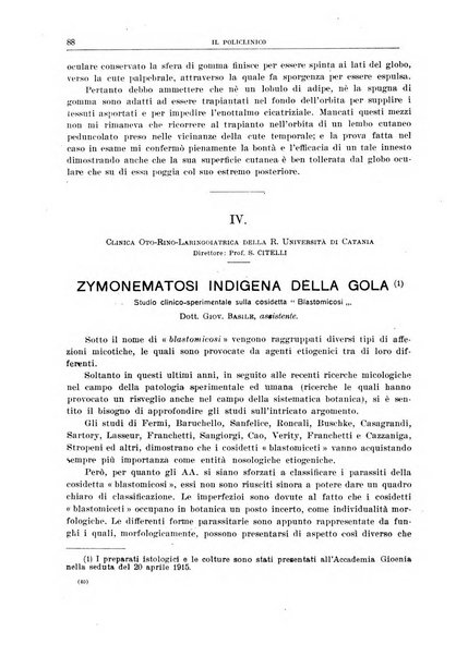 Il policlinico. Sezione chirurgica organo della Società italiana di chirurgia