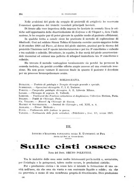 Il policlinico. Sezione chirurgica organo della Società italiana di chirurgia