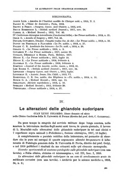 Il policlinico. Sezione chirurgica organo della Società italiana di chirurgia