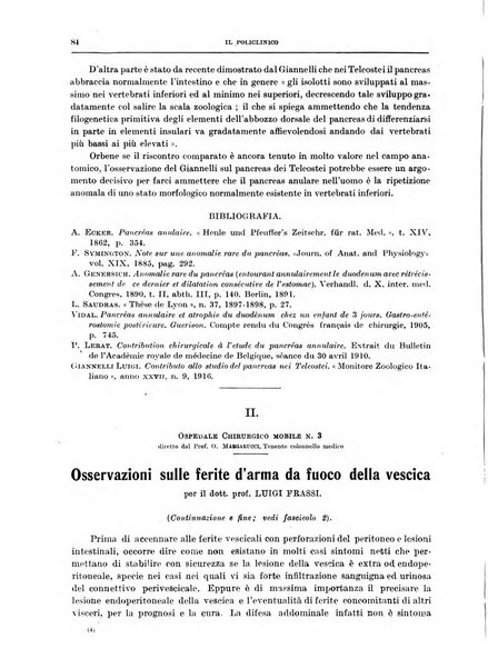 Il policlinico. Sezione chirurgica organo della Società italiana di chirurgia