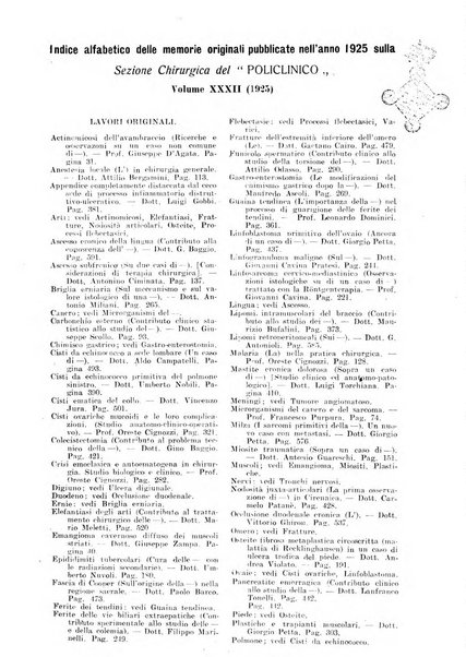 Il policlinico. Sezione chirurgica organo della Società italiana di chirurgia