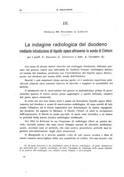 Il policlinico. Sezione chirurgica organo della Società italiana di chirurgia