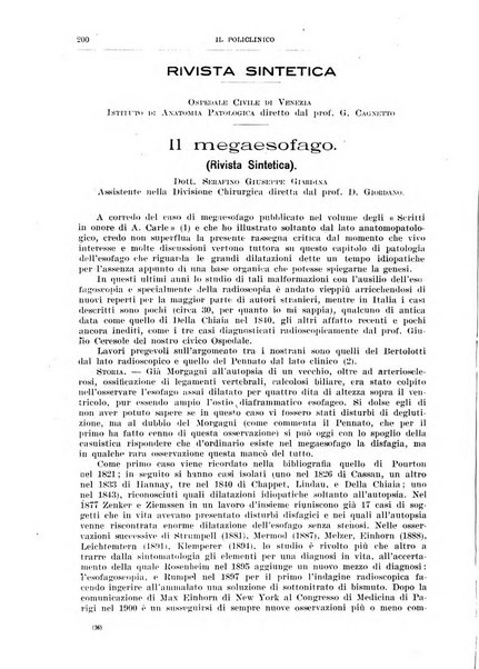 Il policlinico. Sezione chirurgica organo della Società italiana di chirurgia