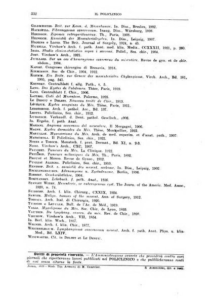 Il policlinico. Sezione chirurgica organo della Società italiana di chirurgia