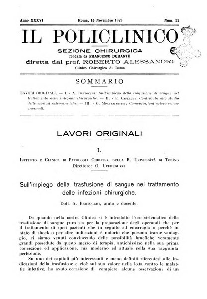 Il policlinico. Sezione chirurgica organo della Società italiana di chirurgia