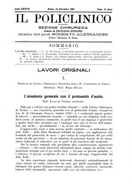 Il policlinico. Sezione chirurgica organo della Società italiana di chirurgia