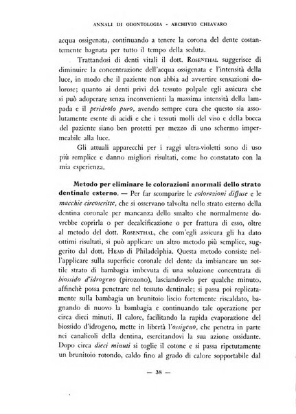 Annali di odontologia archivio chiavaro