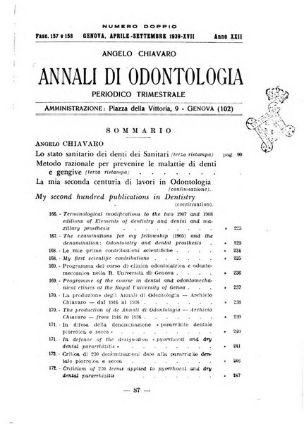 Annali di odontologia archivio chiavaro