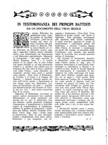 Il testimonio periodico cristiano battista