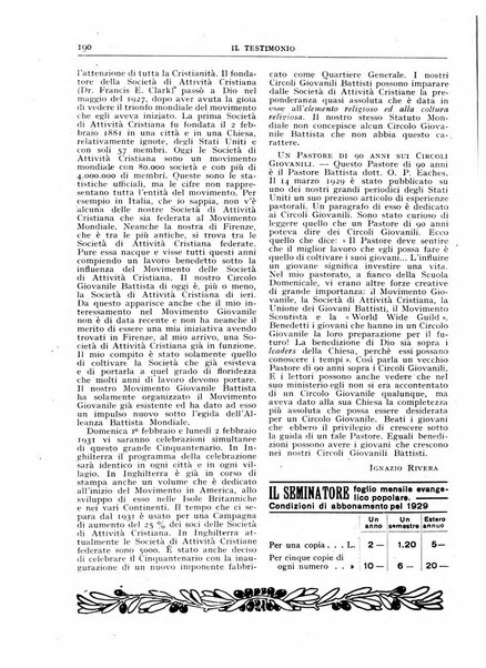 Il testimonio periodico cristiano battista