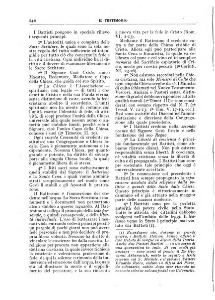 Il testimonio periodico cristiano battista