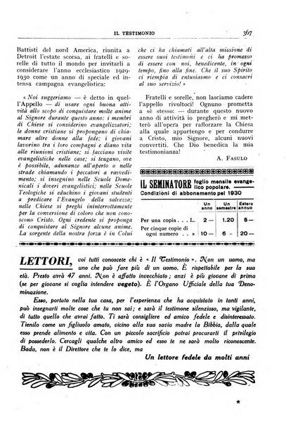 Il testimonio periodico cristiano battista