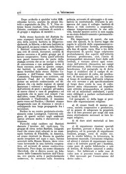 Il testimonio periodico cristiano battista