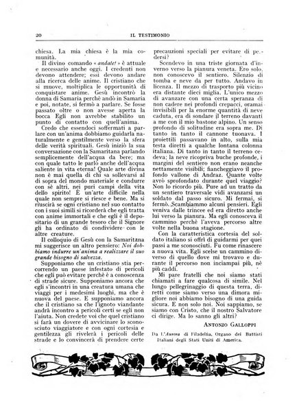 Il testimonio periodico cristiano battista