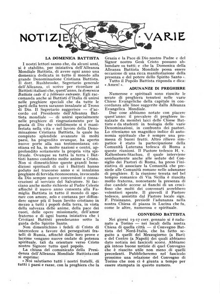 Il testimonio periodico cristiano battista