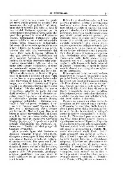 Il testimonio periodico cristiano battista