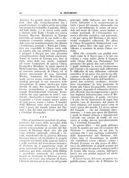 Il testimonio periodico cristiano battista