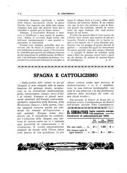 Il testimonio periodico cristiano battista