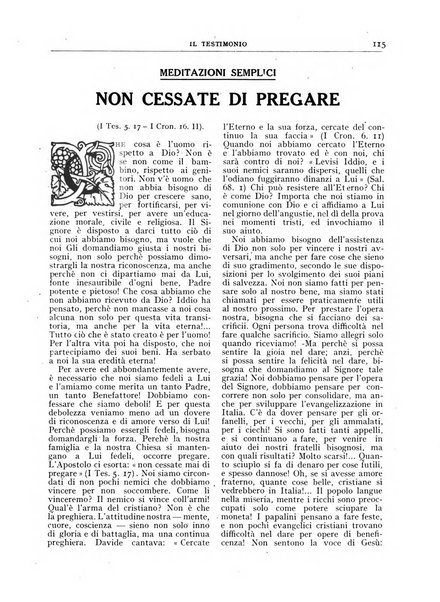 Il testimonio periodico cristiano battista