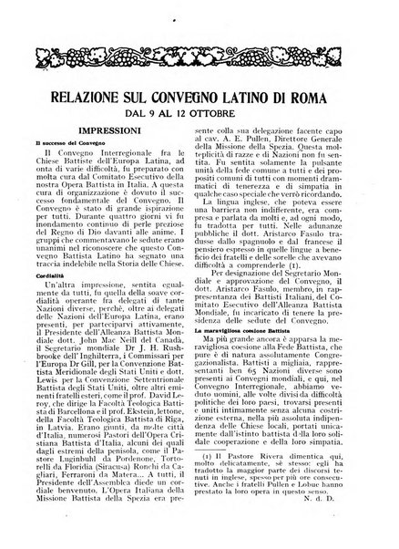 Il testimonio periodico cristiano battista