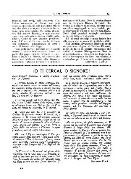 Il testimonio periodico cristiano battista