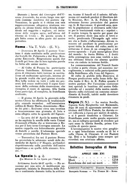 Il testimonio periodico cristiano battista