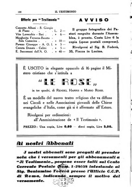 Il testimonio periodico cristiano battista