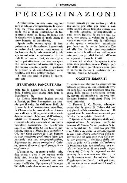 Il testimonio periodico cristiano battista