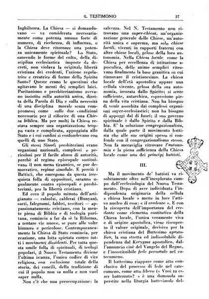 Il testimonio periodico cristiano battista