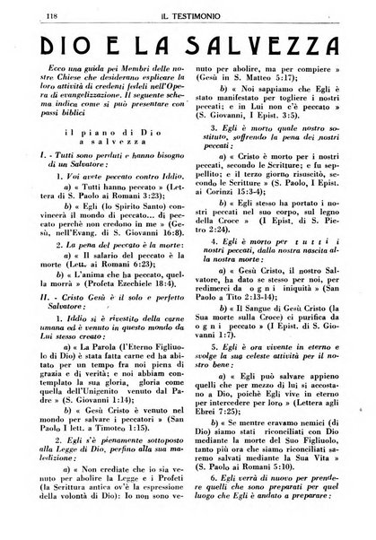 Il testimonio periodico cristiano battista