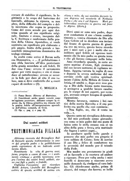 Il testimonio periodico cristiano battista