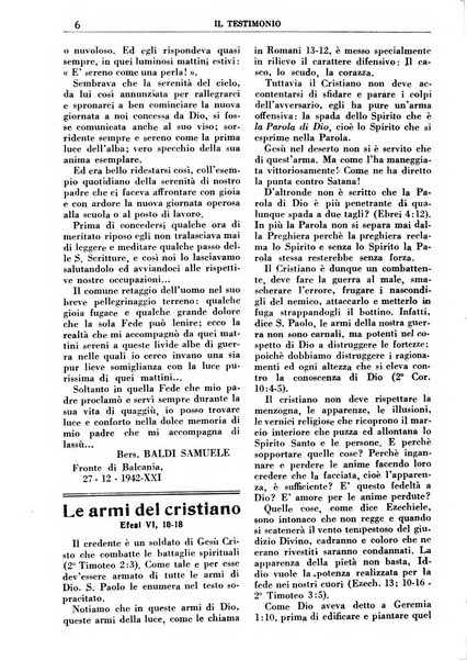 Il testimonio periodico cristiano battista