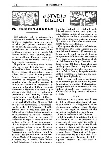 Il testimonio periodico cristiano battista