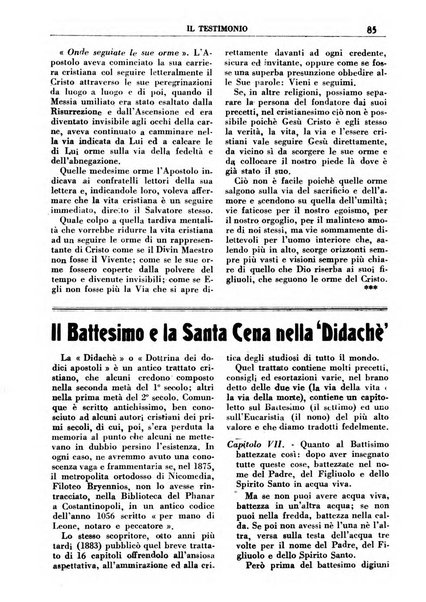 Il testimonio periodico cristiano battista