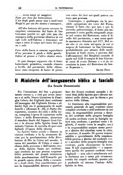 Il testimonio periodico cristiano battista