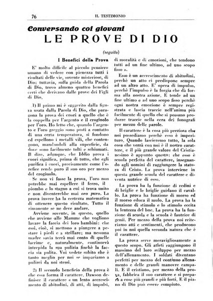 Il testimonio periodico cristiano battista