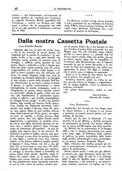 Il testimonio periodico cristiano battista