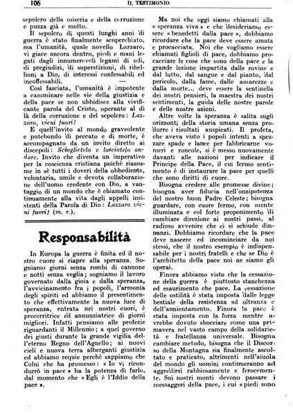 Il testimonio periodico cristiano battista