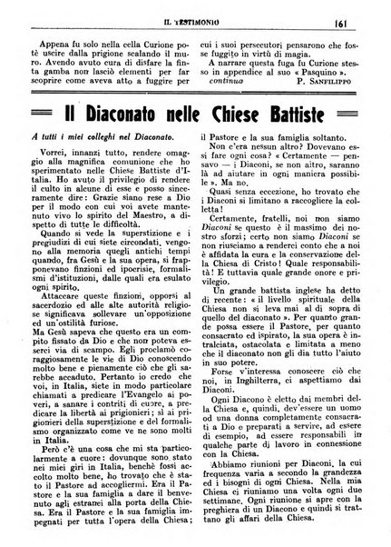 Il testimonio periodico cristiano battista