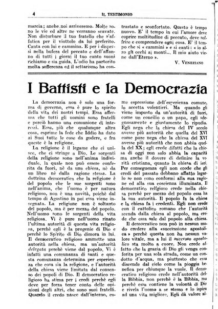 Il testimonio periodico cristiano battista